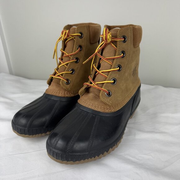 Sorel Cheyanne Mens 6 Waterproof Leather Duck Boots Brown Lace Up Ankle Outdoor - Picture 10 of 11